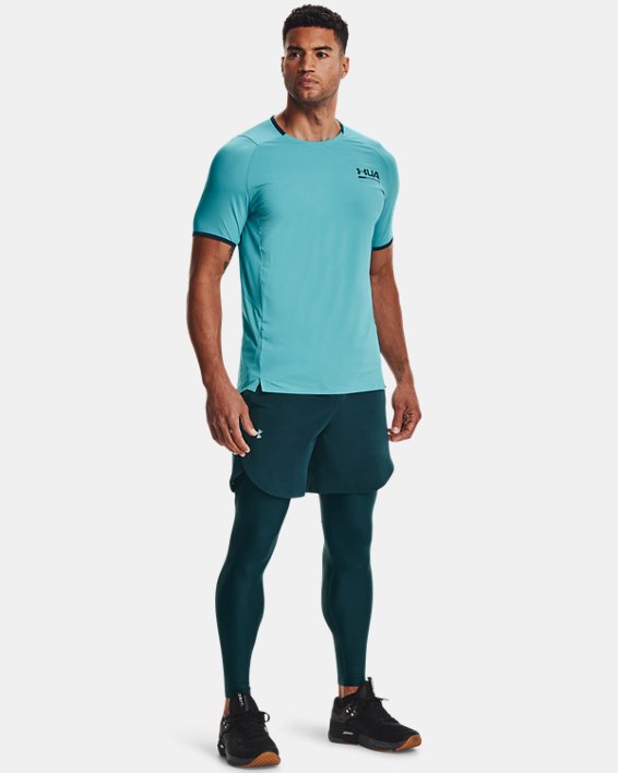 Men's UA Iso-Chill Perforated Leggings, Blue, pdpMainDesktop image number 3